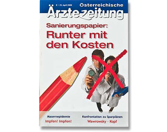 Brigitta Bernart-Skarek Graphikdesignerin Editorialdesign editorial design Österreichische Ärztezeitung Verlagshaus der Ärzte herausgegeben von der österreichische Ärztekammer