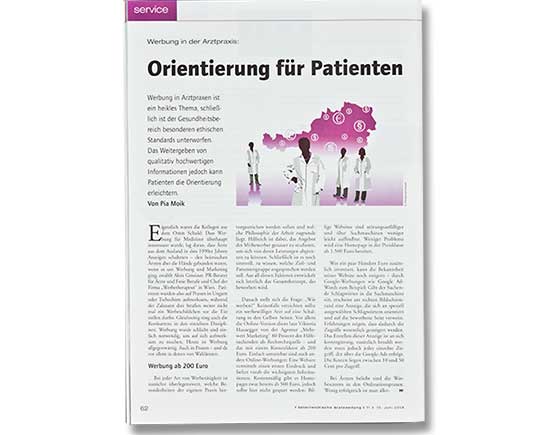 Brigitta Bernart-Skarek Graphikdesignerin Editorialdesign editorial design Österreichische Ärztezeitung Verlagshaus der Ärzte herausgegeben von der österreichische Ärztekammer